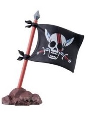 ONE PIECE WCF "C" RED HAIR PIRATES PIRATE FLAG